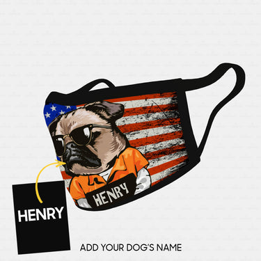 Personalized Dog Gift Idea - American Flag 7 For Dog Lovers - Cloth Mask
